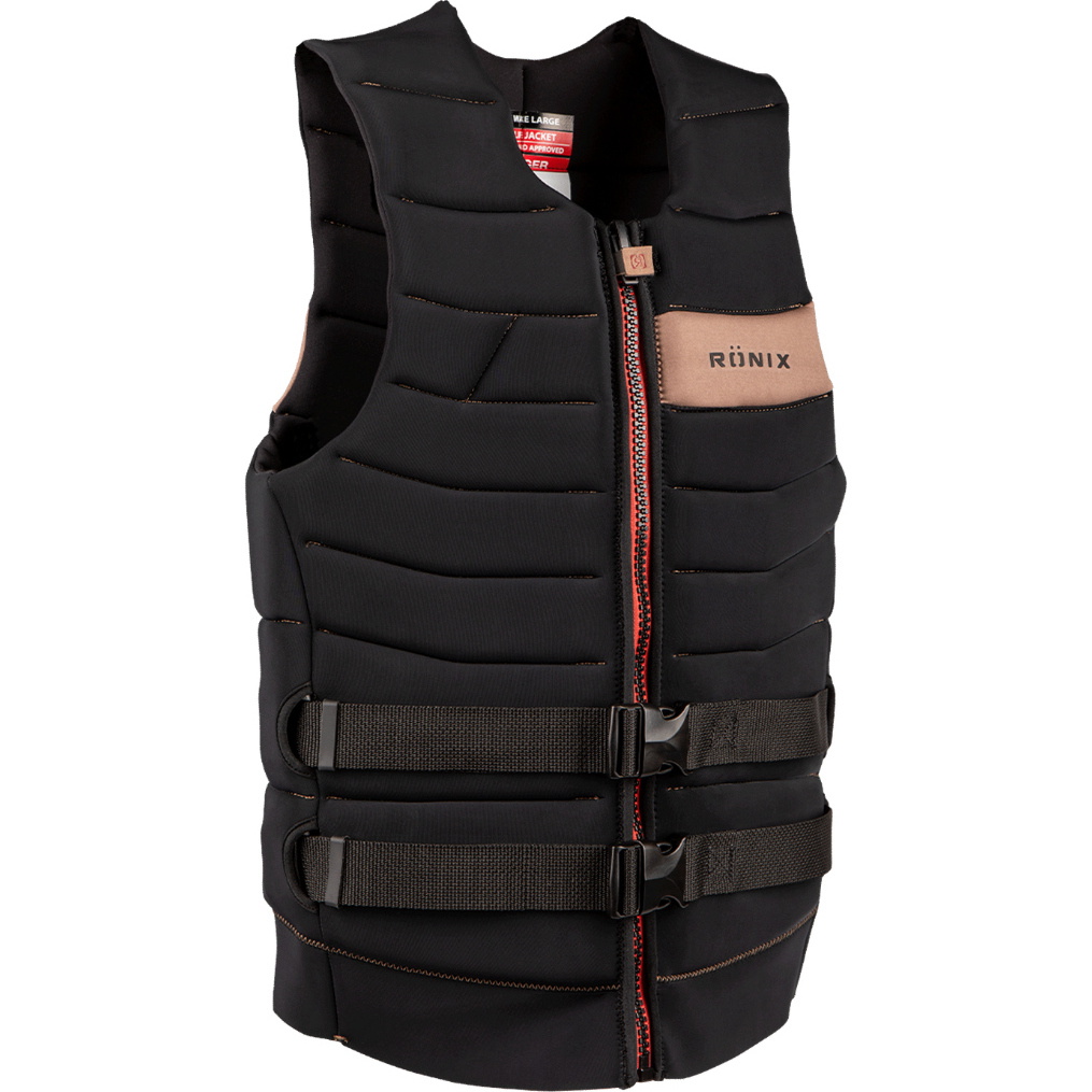 2026 Ronix Heren Vader Impact Vest R25V-IMP-VAD - Black / Mocha